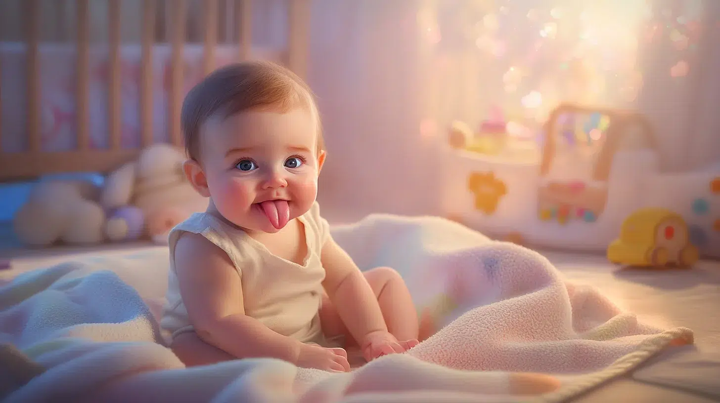 bébé claque langue