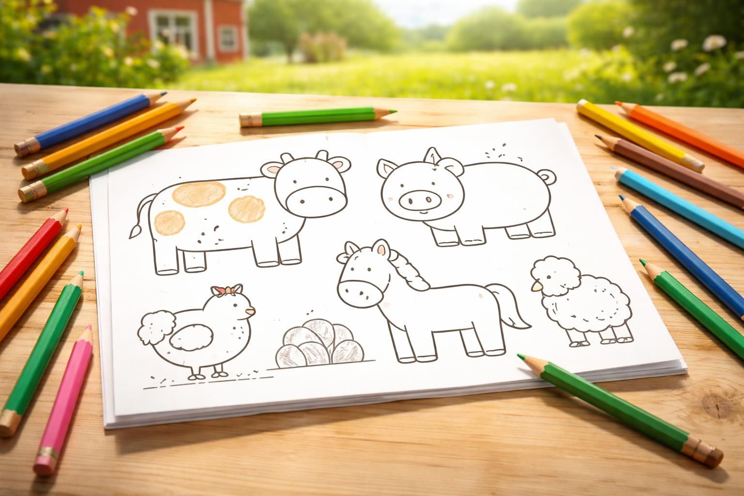 découvrez le coloriage des animaux de la ferme, une activité ludique pour apprendre les formes tout en s'amusant. idéal pour les enfants qui veulent développer leur créativité et leur connaissance des animaux.