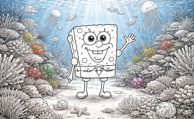 plongez dans un univers marin magique en coloriant bob l'éponge et ses amis sous l'eau. amusez-vous en découvrant des scènes sous-marines pleines de couleurs et de créativité.