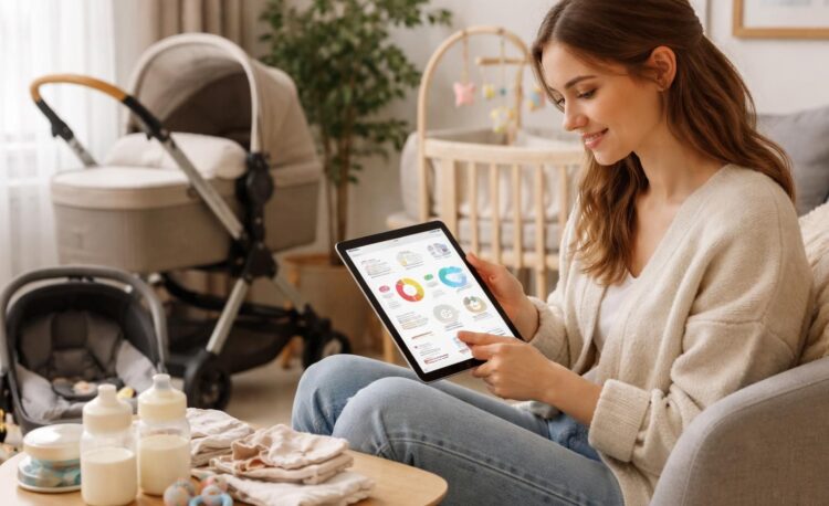 gérez facilement le budget de votre bébé en suivant vos achats de puériculture directement sur ipad air pour plus de praticité et d'organisation.