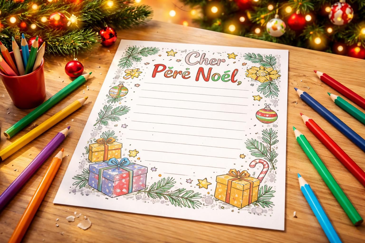 créez une lettre au père noël personnalisée à imprimer et à colorier pour émerveiller toute la famille et impressionner le père noël cette année.