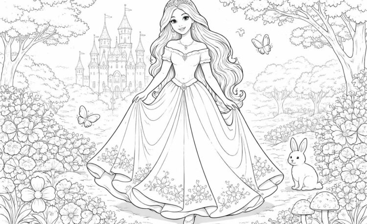 téléchargez et imprimez des coloriages de princesses pour offrir à votre petite fille une activité créative et amusante qui stimule son imagination.