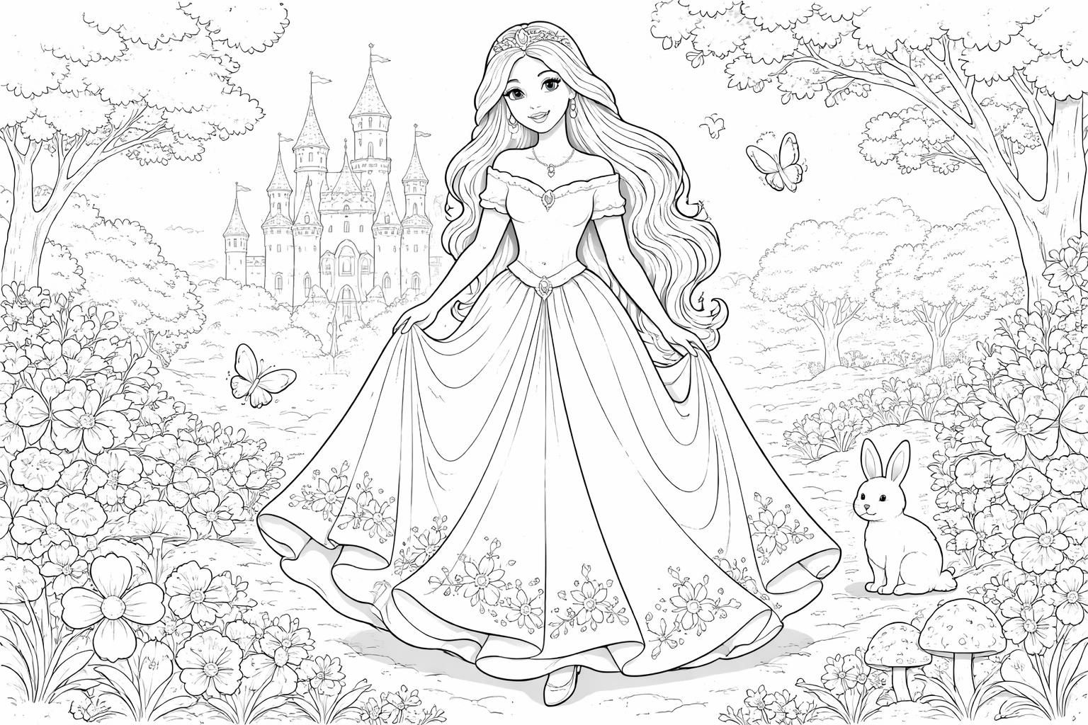 téléchargez et imprimez des coloriages de princesses pour offrir à votre petite fille une activité créative et amusante qui stimule son imagination.