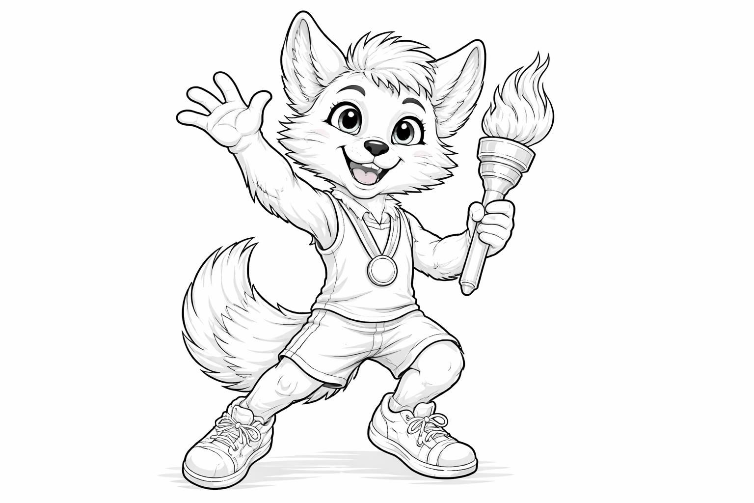 téléchargez gratuitement un coloriage de la mascotte des jo, un cadeau idéal pour les passionnés d'olympisme et les enfants qui aiment s'amuser tout en découvrant les jeux olympiques.
