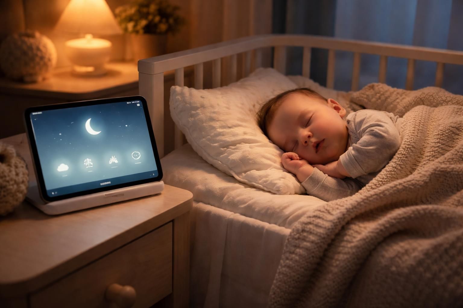 découvrez comment utiliser les bruits blancs et berceuses sur votre tablette samsung galaxy pour favoriser le sommeil paisible de votre bébé.